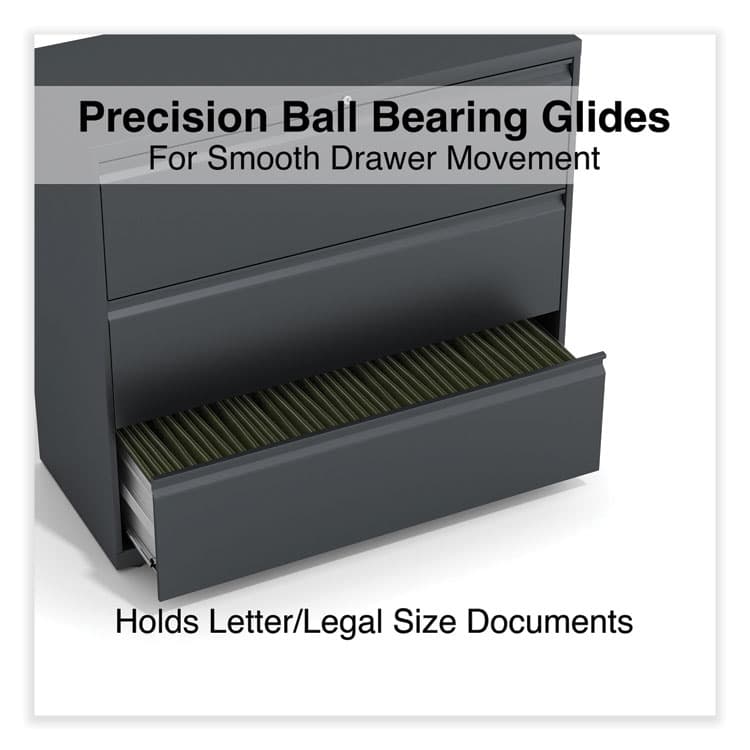 ALERA Lateral File, 3 Legal/Letter/A4/A5-Size File Drawers, Charcoal, 42" x 18.63" x 40.25" (ALEHLF4241CC) thumbnail 3