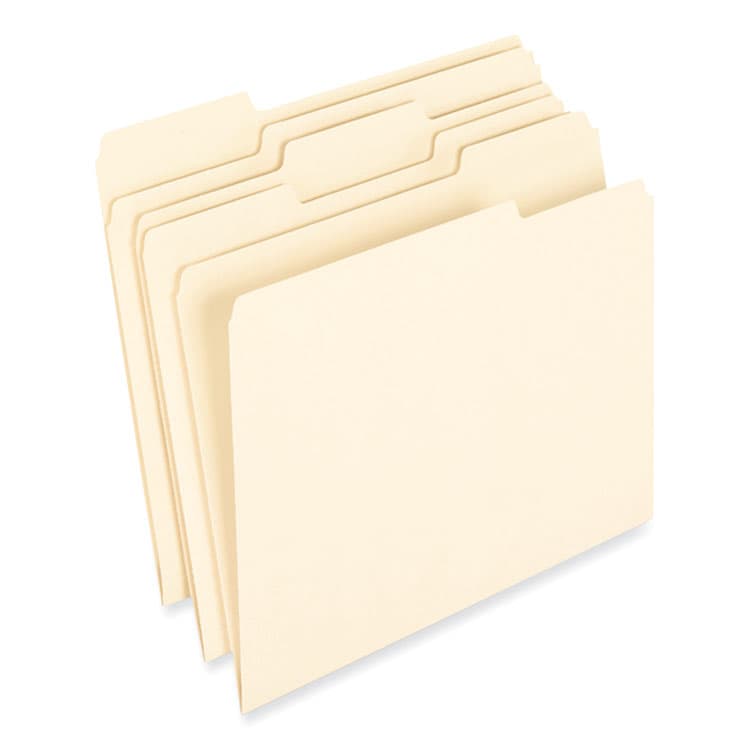 TOPS BUSINESS FORMS Earthwise by Pendaflex 100% Recycled Manila File Folder, 1/3-Cut Tabs: Assorted, Letter, 0.75" Expansion, Manila, 100/Box (PFX74520) thumbnail 3
