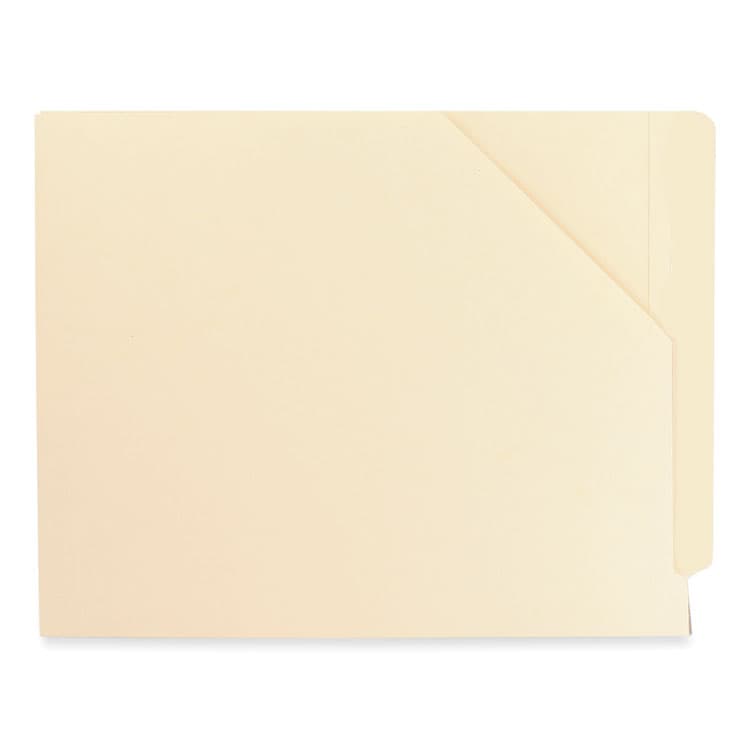 SMEAD MANUFACTURING CO. End Tab Jackets with Reinforced Tabs, Straight Tab, Letter Size, 11-pt Manila, 100/Box (SMD75700)