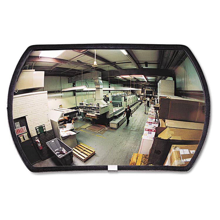 SEE ALL INDUSTRIES, . 160 degree Convex Security Mirror, Round Rectangular, 18"w x 12"h (SEERR1218) thumbnail 2