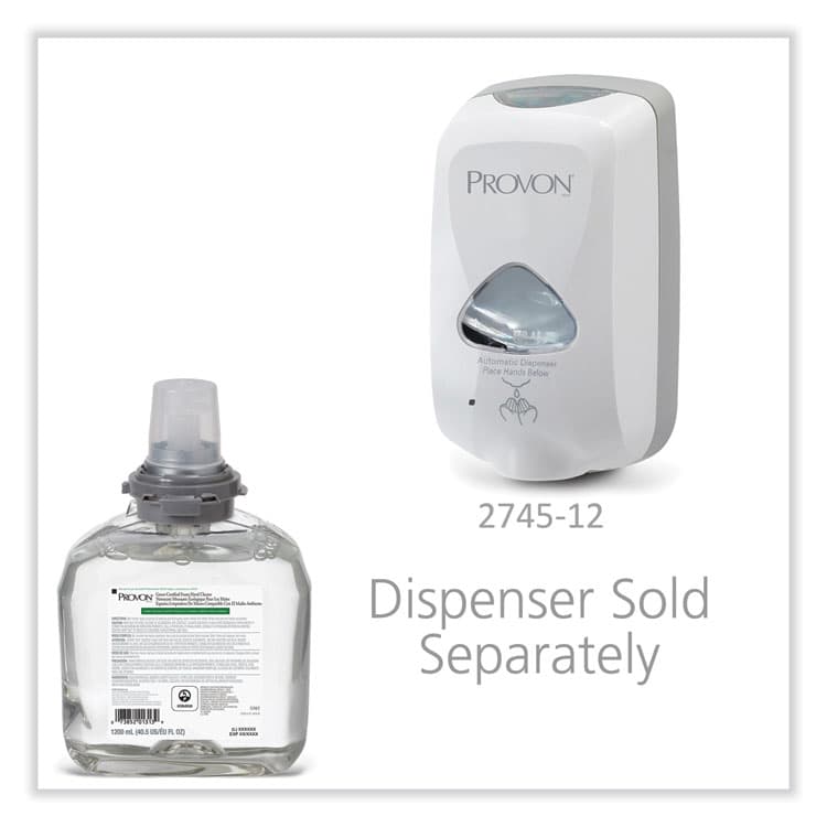 GO-JO INDUSTRIES Green Certified Foam Hand Cleaner Refill, Fragrance-Free, 1,200 mL, 2/Carton (GOJ538202) thumbnail 2