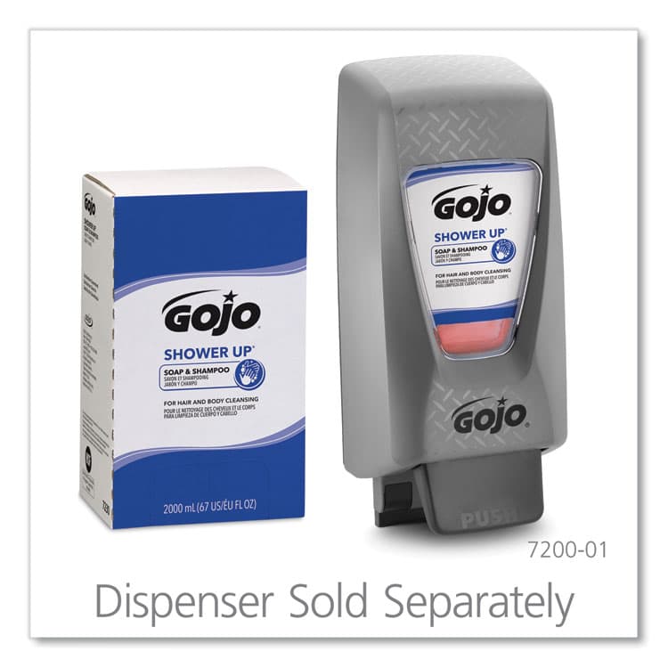 GO-JO INDUSTRIES SHOWER UP Soap and Shampoo, Pleasant Scent, 2,000 mL, 4/Carton (GOJ7230) thumbnail 3