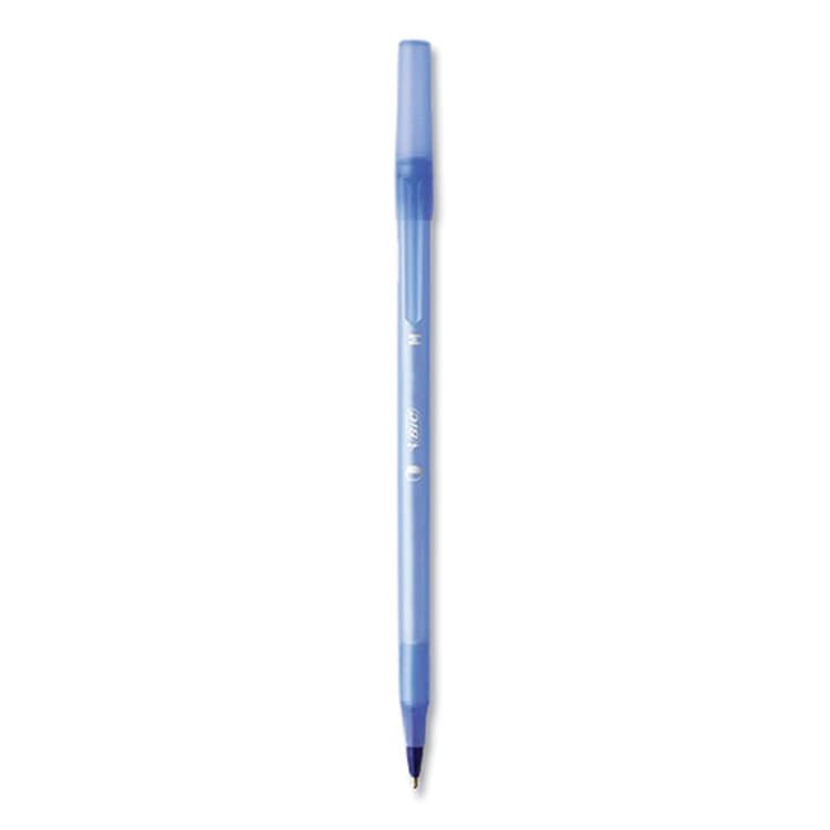 BIC CORP. PrevaGuard Round Stic Ballpoint Pen, Stick, Medium 1 mm, Blue Ink, Translucent Blue Barrel, 60/Pack (BICGSAM60BLU) thumbnail 2