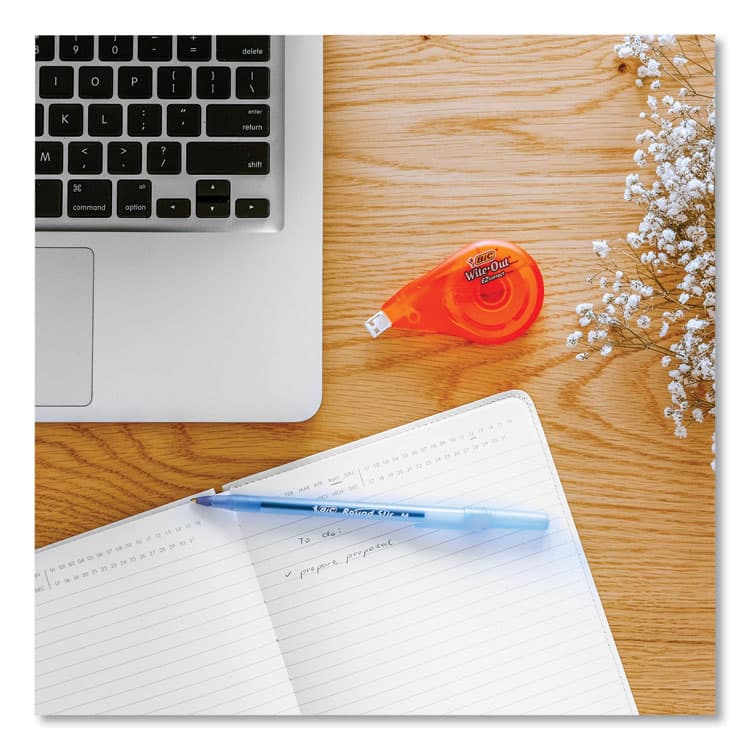 BIC CORP. Round Stic Xtra Life Ballpoint Pen, Stick, Medium 1 mm, Blue Ink, Translucent Blue Barrel, 144/Pack (BICGSM144AZBLU) thumbnail 3