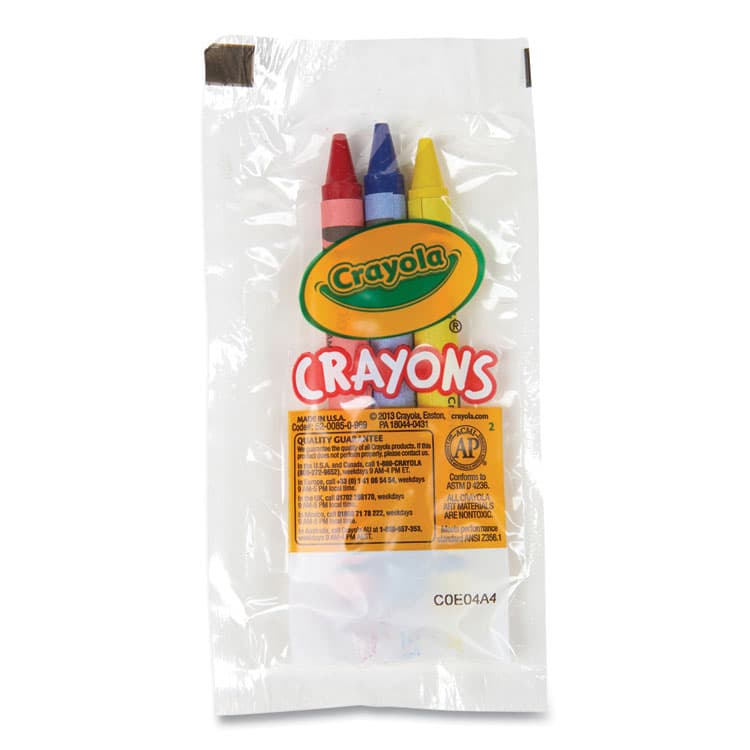 BINNEY & SMITH / CRAYOLA Washable Crayons, Regular Size, 3 Assorted Colors, 3/Pack, 360 Packs/Carton (CYO520743) thumbnail 3