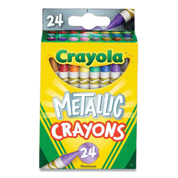 BINNEY & SMITH / CRAYOLA Metallic Crayons, Regular Size, 24 Assorted Colors, 24/Pack (CYO528815)