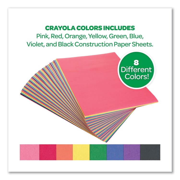 BINNEY & SMITH / CRAYOLA Construction Paper, 9 x 12, Assorted Colors, 96 Sheets/Pack (CYO993000) thumbnail 4