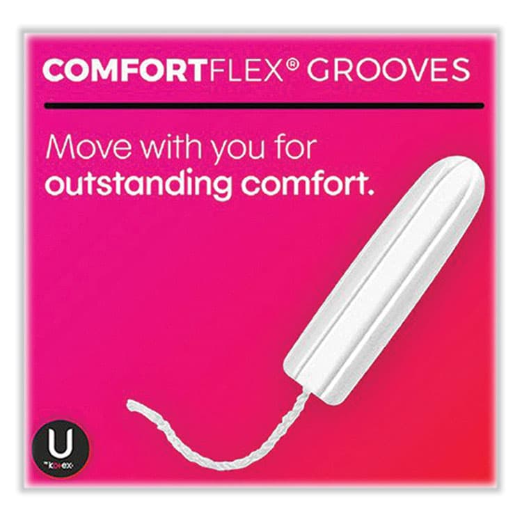 KIMBERLY CLARK U by Kotex Click Compact Tampons, Regular Absorbency, 32/Pack (KCM51583) thumbnail 3