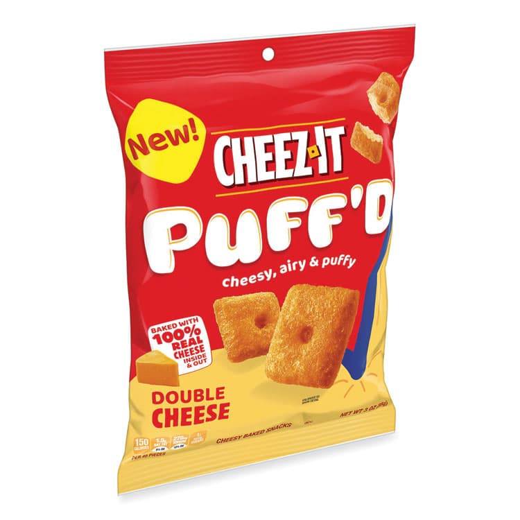 KEEBLER COMPANY Puff'd Crackers, Double Cheese, 3 oz Bag, 6/Carton (KEB00022) thumbnail 2