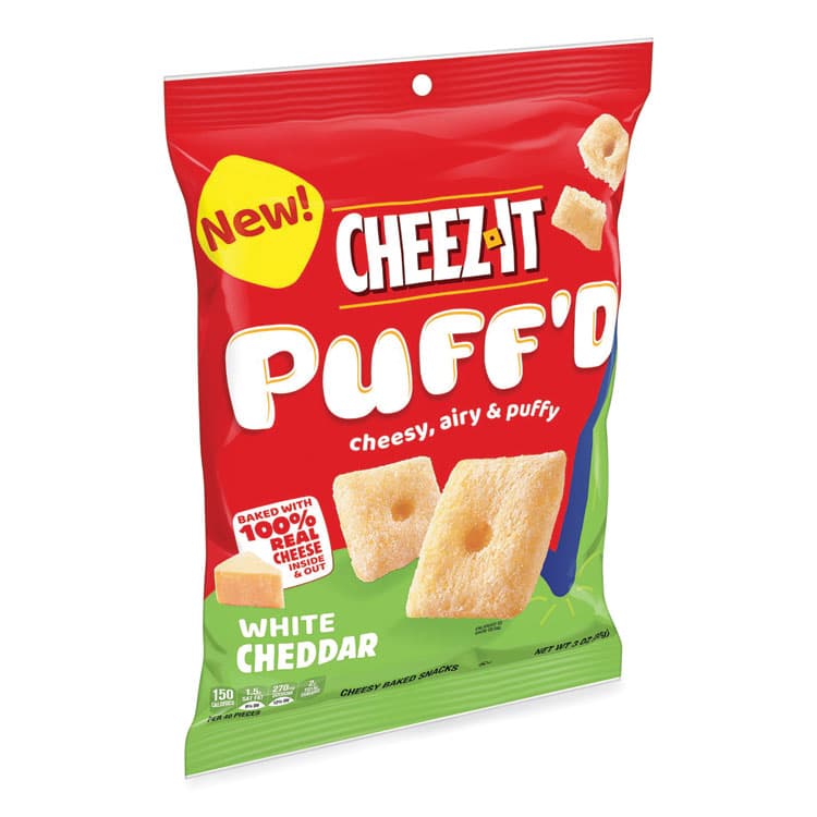 KEEBLER COMPANY Puff'd Crackers, White Cheddar, 3 oz Bag, 6/Carton (KEB00024) thumbnail 2