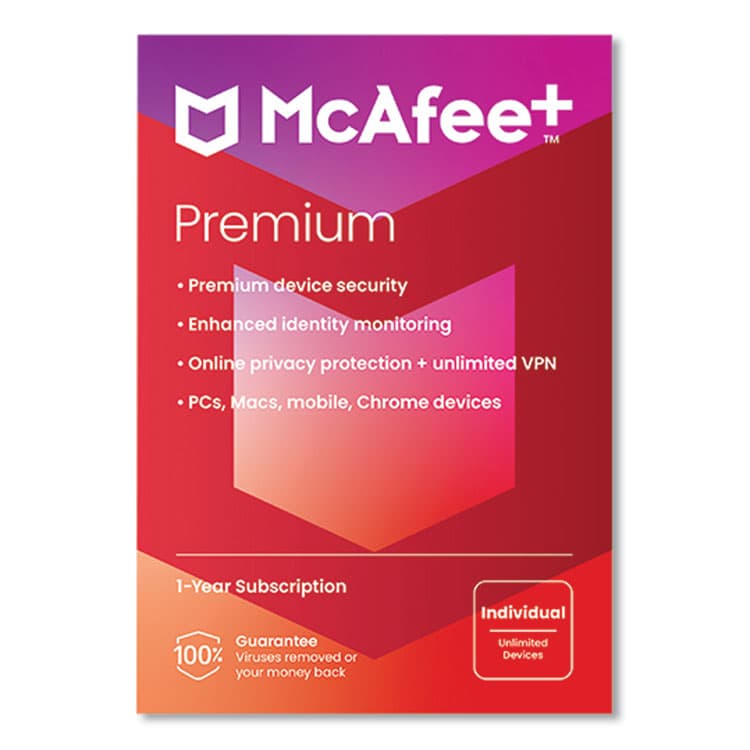 MCAFEE ASSOCIATES Premium Individual Software, For Unlimited Users (MCA21ESTURAAM)