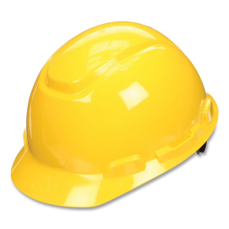 3M/COMMERCIAL TAPE DIV. SecureFit Hard Hat with Uvicator, Four-Point Ratchet Suspension, Yellow (MMMH702SFRUV) thumbnail 4