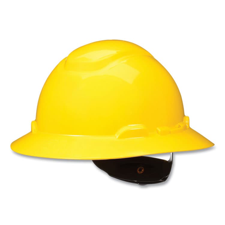 3M/COMMERCIAL TAPE DIV. SecureFit Full Brim Hard Hat with Uvicator, Four-Point Ratchet Suspension, Yellow (MMMH802SFRUV) thumbnail 3