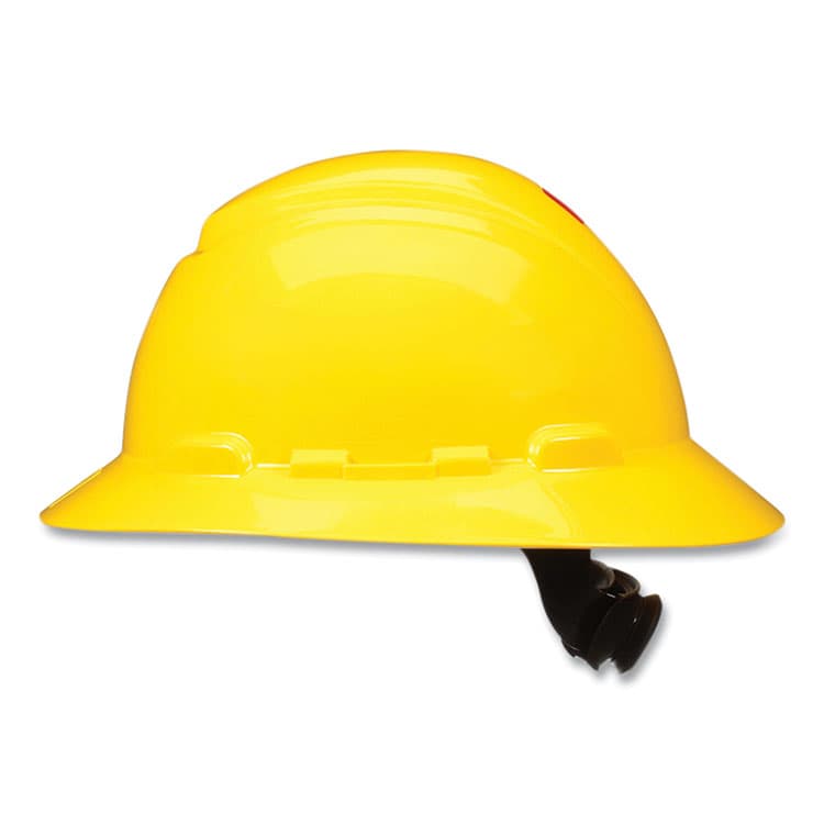 3M/COMMERCIAL TAPE DIV. SecureFit Full Brim Hard Hat with Uvicator, Four-Point Ratchet Suspension, Yellow (MMMH802SFRUV) thumbnail 4