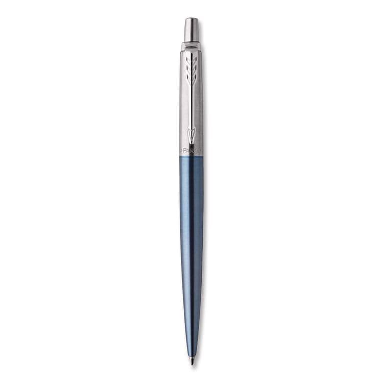 SANFORD Jotter Ballpoint Pen, Retractable, Medium 0.7 mm, Blue Ink, Waterloo Blue/Chrome Barrel (PAR1953245) thumbnail 4