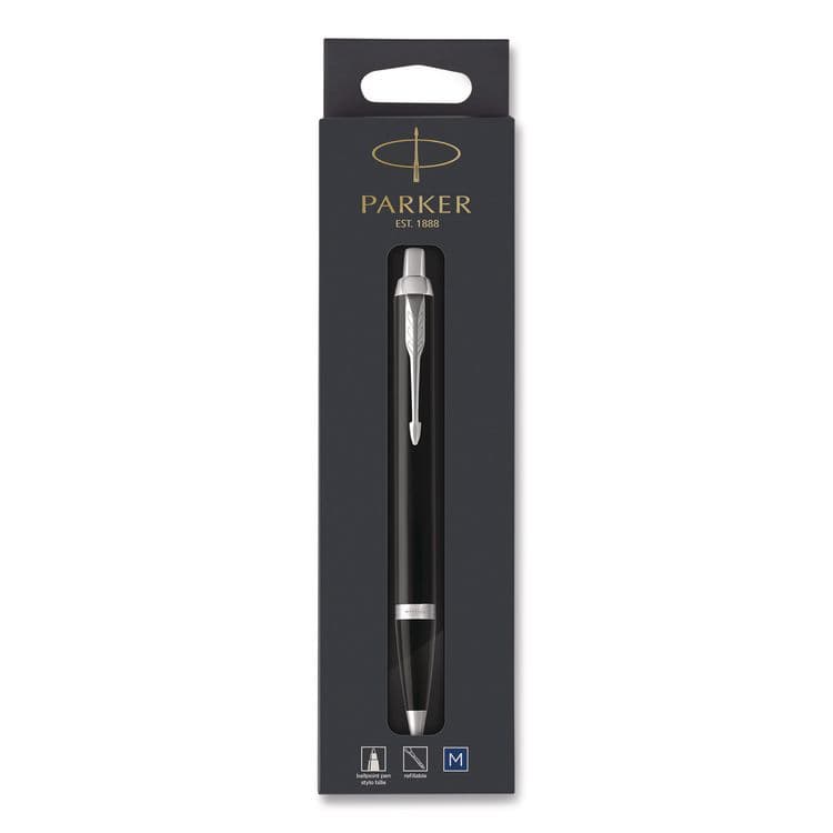 SANFORD IM Ballpoint Pen, Retractable, Medium 0.7 mm, Blue Ink, Black/Chrome Barrel (PAR1975554)