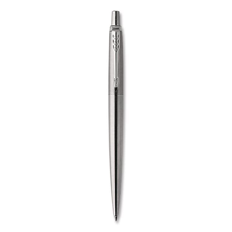 SANFORD Jotter Gel Pen, Retractable, Medium 0.7mm, Black Ink, Stainless Steel Barrel (PAR2020671) thumbnail 2