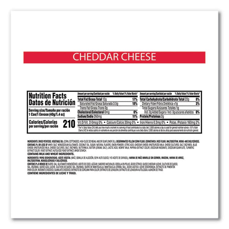 KELLOGG'S Grab and Go Cheddar Cheese Crisps, 1.4 oz Can, 12 Carton (PRG84556) thumbnail 4