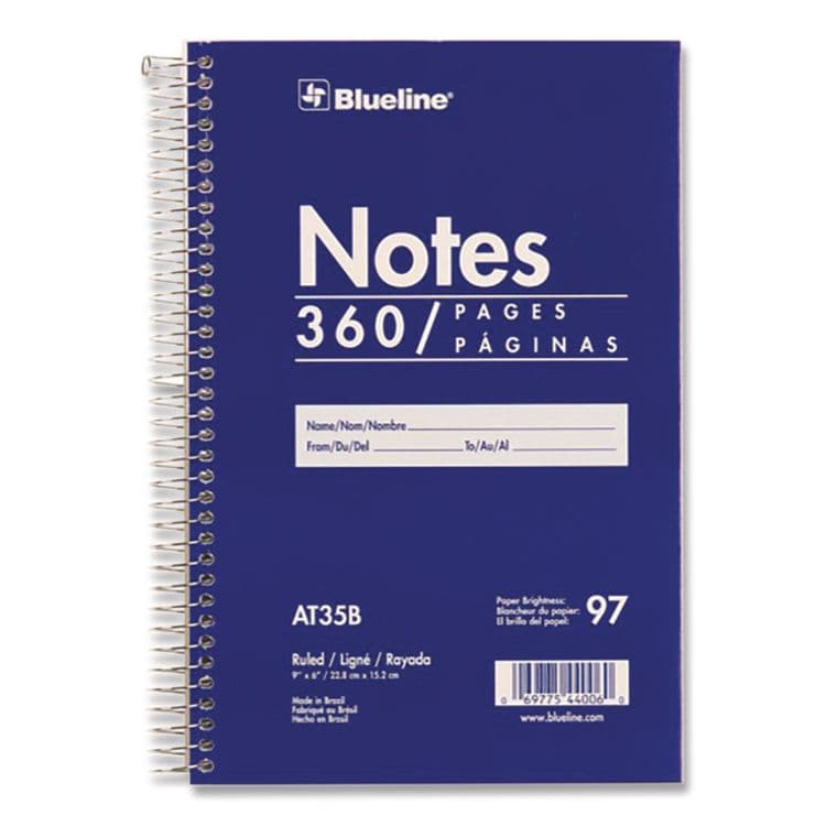 REDIFORM OFFICE PRODUCTS Steno Notes Notebook, Gregg Rule, Blue/White Cover, (180) 9 x 6 Sheets (REDAT35B) thumbnail 4