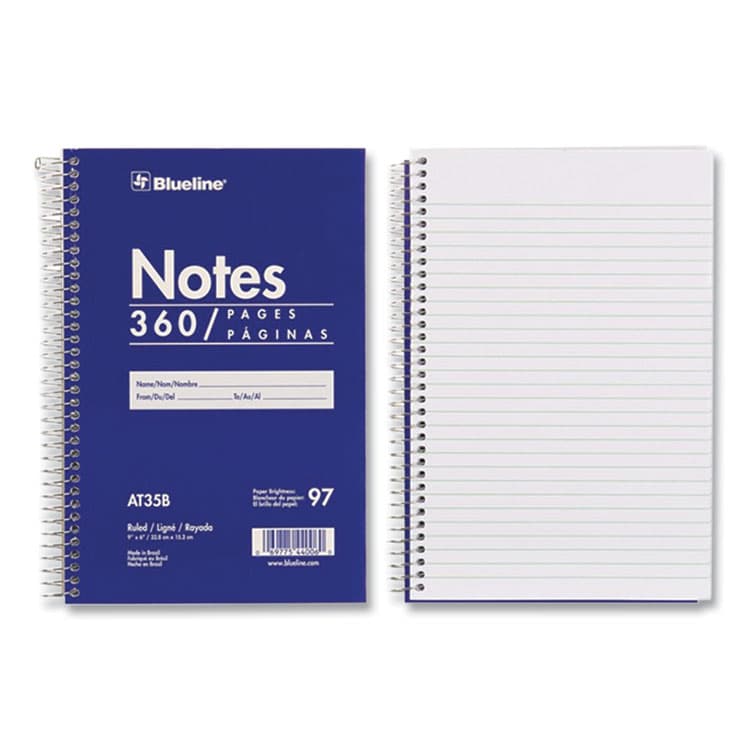 REDIFORM OFFICE PRODUCTS Steno Notes Notebook, Gregg Rule, Blue/White Cover, (180) 9 x 6 Sheets (REDAT35B) thumbnail 2