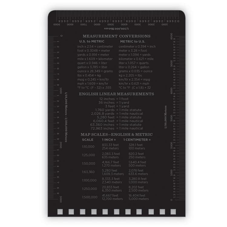 JL DARLING CORPORATION All-Weather Wire-O Notepad, Black Cover, Universal: Narrow Rule and Quadrille Rule (4 sq/in), (50) White 3 x 5 Sheets (RIR735) thumbnail 2