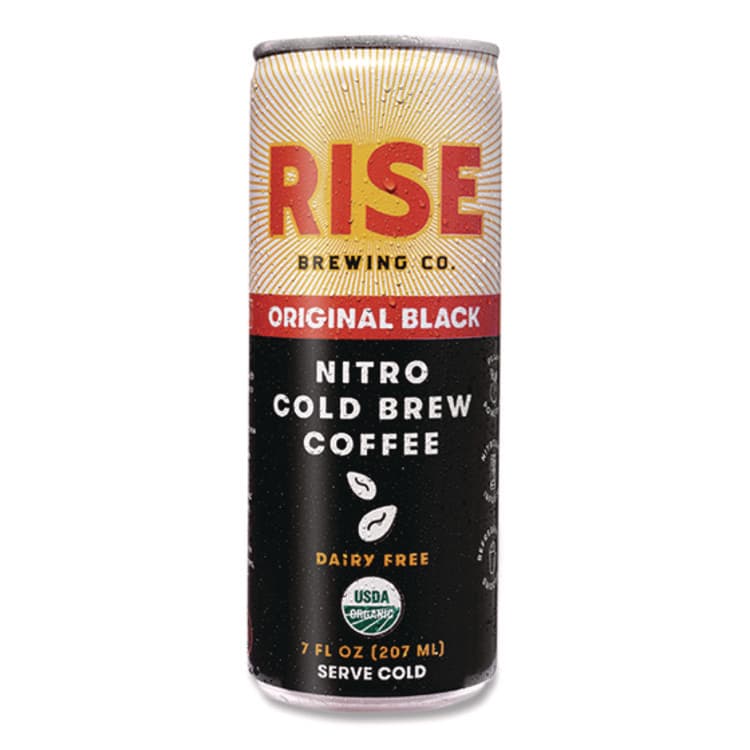 RISE BREWING CO. Nitro Cold Brew Latte, Original Black, 7 oz Can, 12/Carton (RSB00043) thumbnail 2