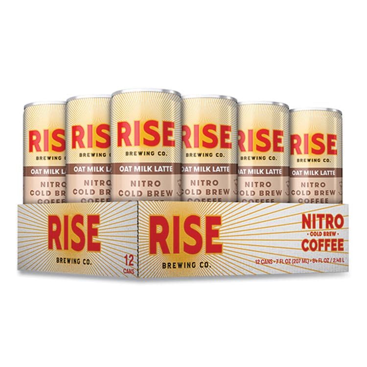 RISE BREWING CO. Nitro Cold Brew Latte, Oat Milk, 7 oz Can, 12/Carton (RSB00045)