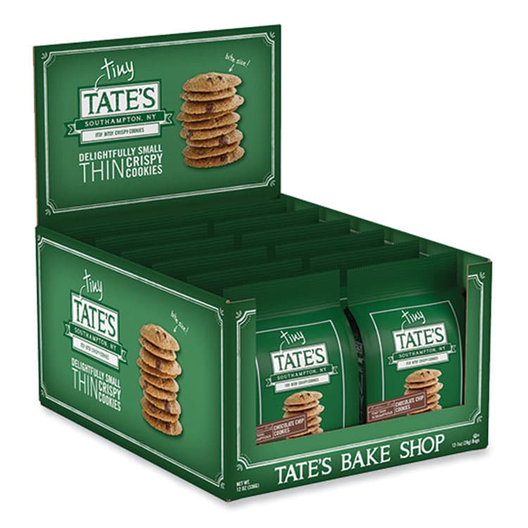 MONDELEZ INTERNATIONAL Tiny Tate's Chocolate Chip Cookies, 1 oz Pack, 24/Carton (TAE00164)