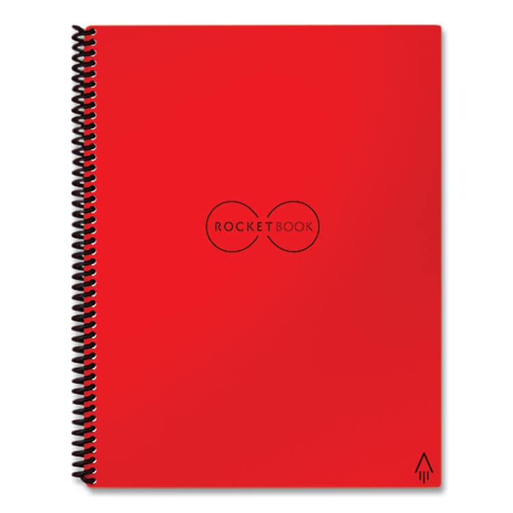 ROCKETBOOK Core Smart Notebook, Dotted Rule (4 sq/in), Red Cover, (16) 11 x 8.5 Sheets (RKBEVRLKCBG)