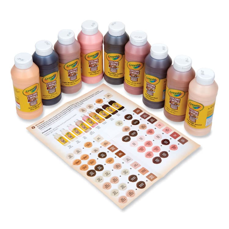 BINNEY & SMITH / CRAYOLA Colors of the World Washable Paint, 9 Assorted Colors, 8 oz Bottles, 9/Pack (CYO542314) thumbnail 3