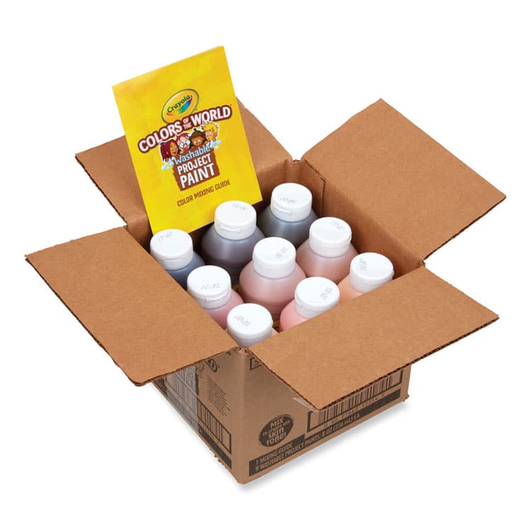 BINNEY & SMITH / CRAYOLA Colors of the World Washable Paint, 9 Assorted Colors, 8 oz Bottles, 9/Pack (CYO542314) thumbnail 4