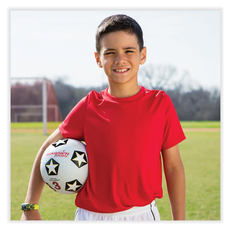 CHAMPION SPORT Rubber Sports Ball, Soccer, No. 3 Size, White/Black (CSISRB3) thumbnail 3