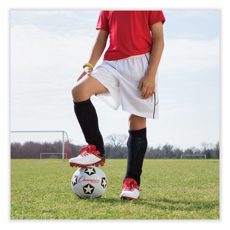 CHAMPION SPORT Rubber Sports Ball, Soccer, No. 3 Size, White/Black (CSISRB3) thumbnail 4