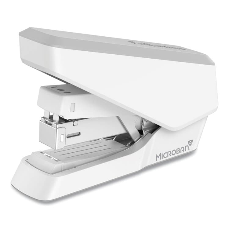 FELLOWES MFG. CO. LX860 EasyPress Half Strip Stapler with Antimicrobial Protection, 40 Sheet Capacity, Gray/White (FEL5014301) thumbnail 2