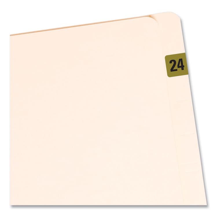 SMEAD MANUFACTURING CO. Yearly End Tab File Folder Labels, 2024, Gold, 500/Roll (SMD68324) thumbnail 2