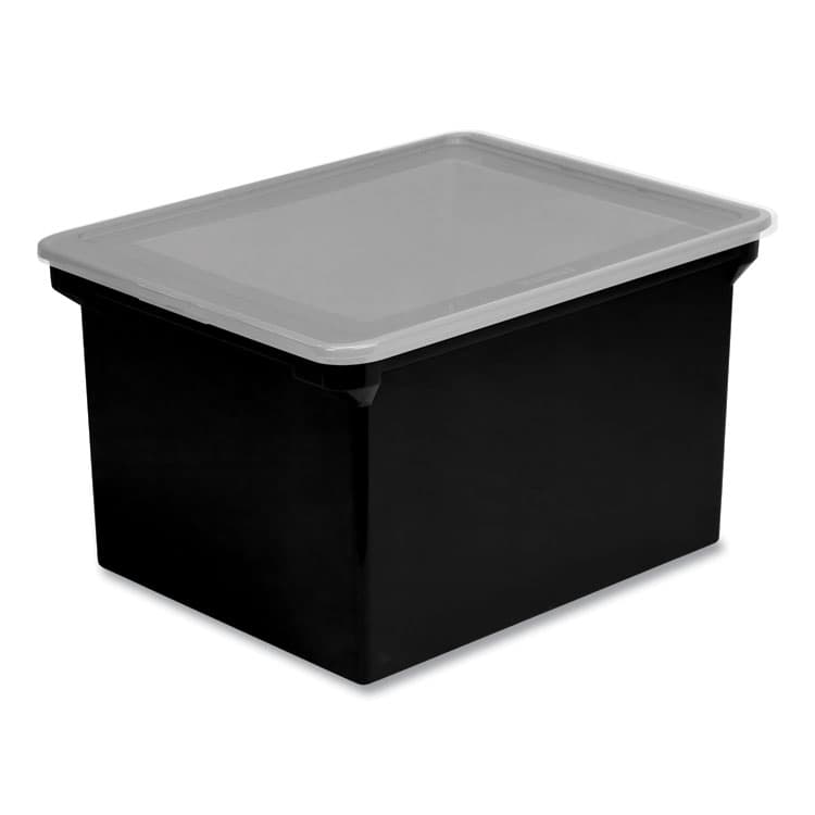 STOREX Tote with Comfort Edges, Legal/Letter, 13.9" x 18.3" x 10.6", Black, 4/Carton (STX61528U04C) thumbnail 2