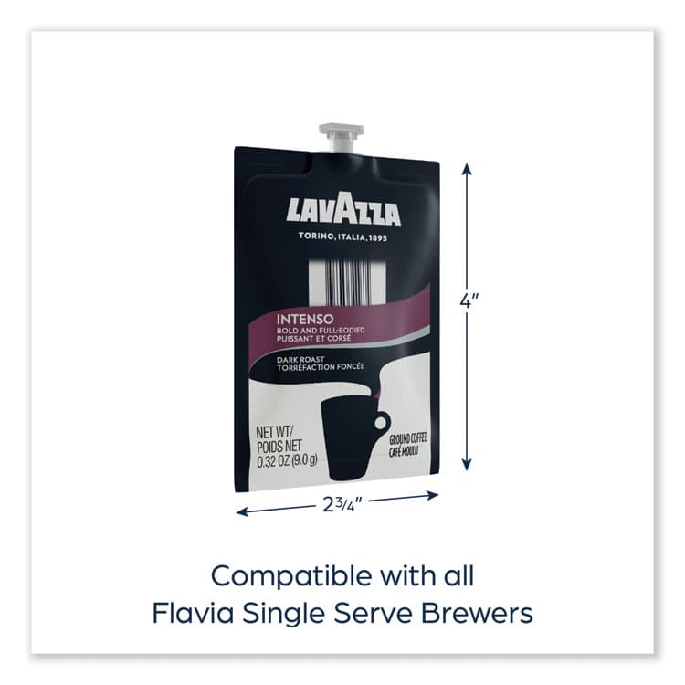 LAVAZZA FLAVIA Coffee Freshpacks, Intenso Dark Roast, 85/Carton (LAVMDR00276) thumbnail 4