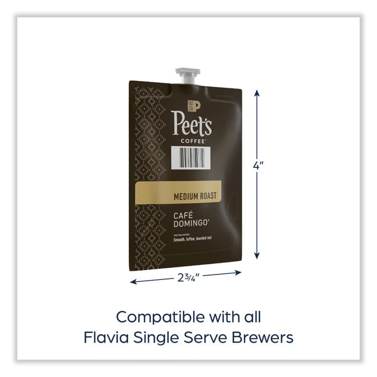 PEETS FLAVIA Ground Coffee Freshpacks, Cafe Domingo Blend, 76/Carton (PEELPC00262) thumbnail 4
