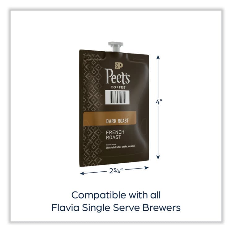 PEETS FLAVIA Ground Coffee Freshpacks, French Roast, 76/Carton (PEELPC00263) thumbnail 4