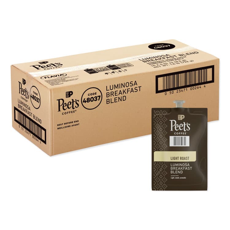 PEETS FLAVIA Ground Coffee Freshpacks, Colombia Luminosa, 76/Carton (PEELPC00264)