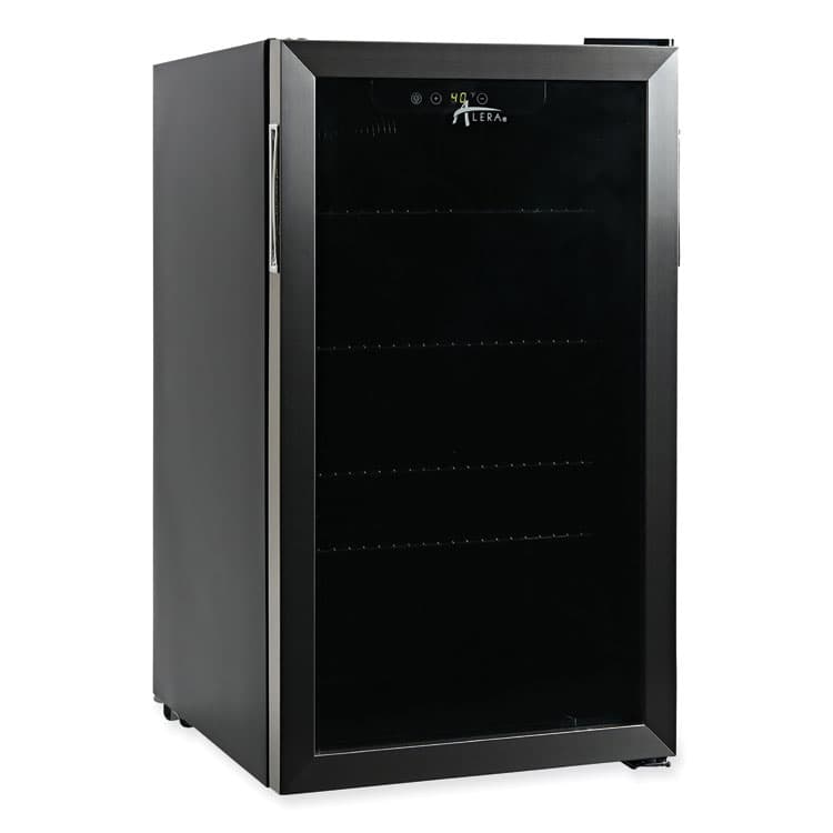 ALERA 3.4 Cu Ft Beverage Cooler, Stainless Steel/Black (ALERFBC34)