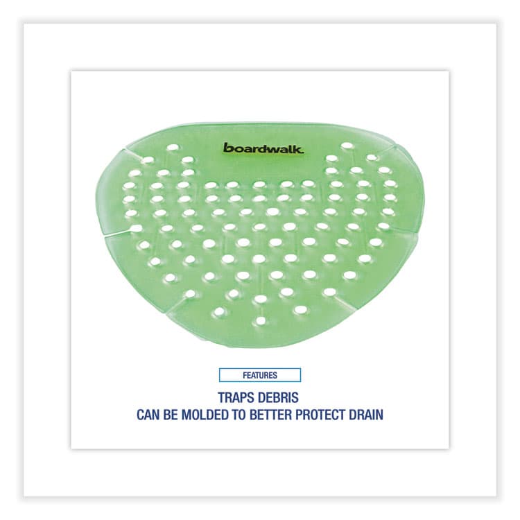 BOARDWALK Gem Urinal Deodorizer Screen, Herbal Mint Scent, Green, 12/Box (BWKGEMHMI) thumbnail 2