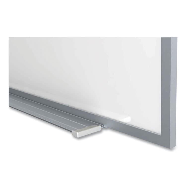 GHENT MANUFACTURING, Magnetic Porcelain Whiteboard with Aluminum Frame and Maprail, 120.59" x 60.47", White Surface, Satin Aluminum Frame (GHEM1P5101M) thumbnail 2