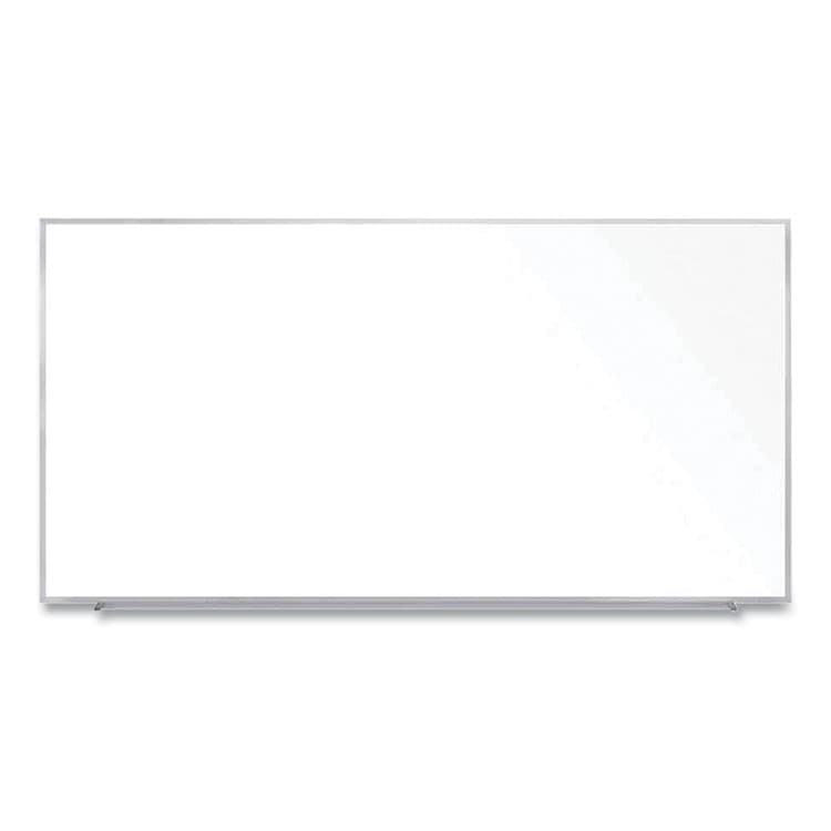 GHENT MANUFACTURING, Magnetic Porcelain Whiteboard with Aluminum Frame, 120.59" x 60.47", White Surface, Satin Aluminum Frame (GHEM1P5104)
