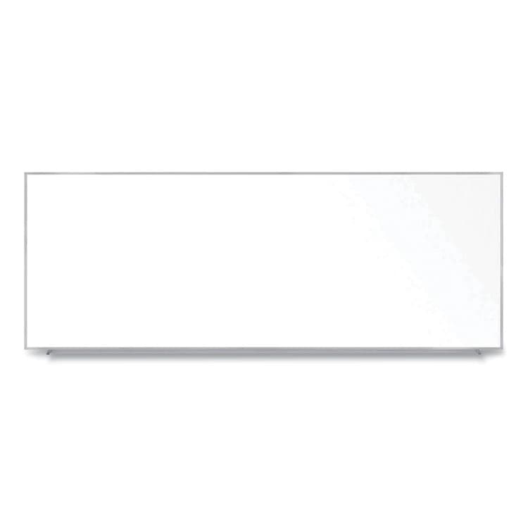 GHENT MANUFACTURING, Magnetic Porcelain Whiteboard with Aluminum Frame, 144.59" x 60.47", White Surface, Satin Aluminum Frame (GHEM1P5124)