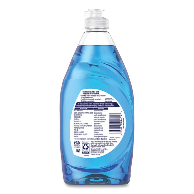 PROCTER & GAMBLE Ultra Liquid Dish Detergent, Original Scent, 18 oz Pour Bottle, 10/Carton (PGC09403) thumbnail 3