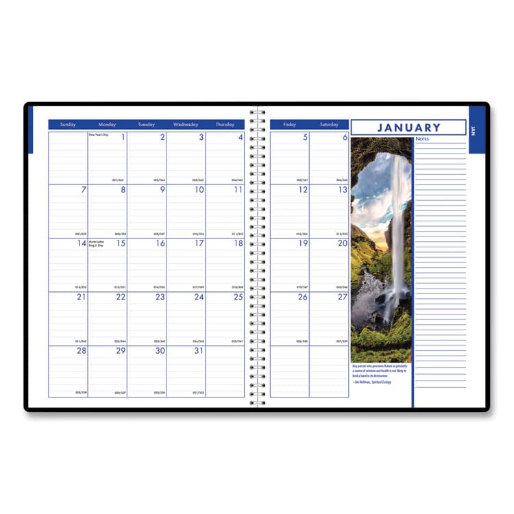 HOUSE OF DOOLITTLE Earthscapes Recycled Weekly/Monthly Appointment Book, Landscape Photos, 11 x 8.5, Black Soft Cover, 12-Month (Jan-Dec): 2026 (HOD273) thumbnail 2