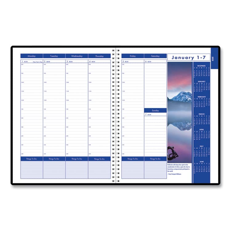 HOUSE OF DOOLITTLE Earthscapes Recycled Weekly/Monthly Appointment Book, Landscape Photos, 11 x 8.5, Black Soft Cover, 12-Month (Jan-Dec): 2026 (HOD273) thumbnail 3