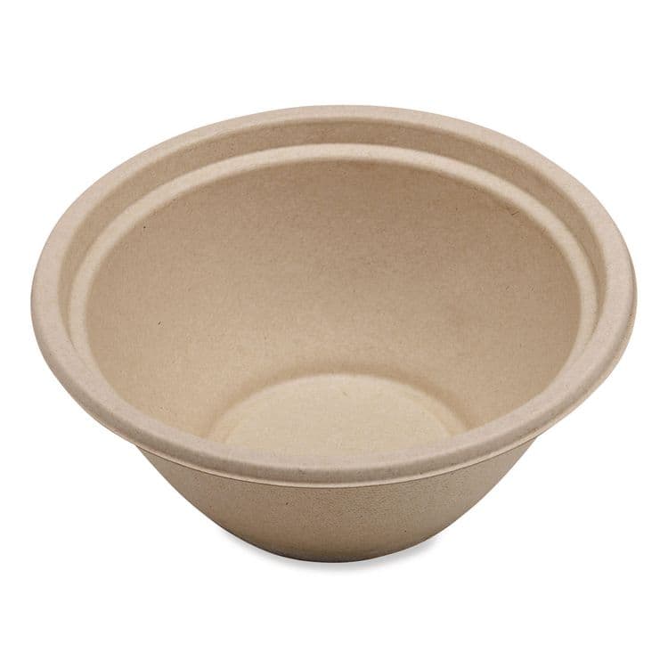WORLD CENTRIC Fiber Bowls, 32 oz, 7.4 x 7.4 x 3.2, Natural, Paper, 500/Carton (WORBOSCU32LFP)