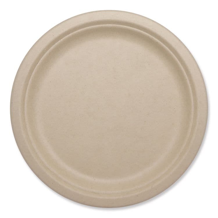WORLD CENTRIC Fiber Plates, Paper, 10.1" dia, Natural, 800/Carton (WORPLSCU10LFP)